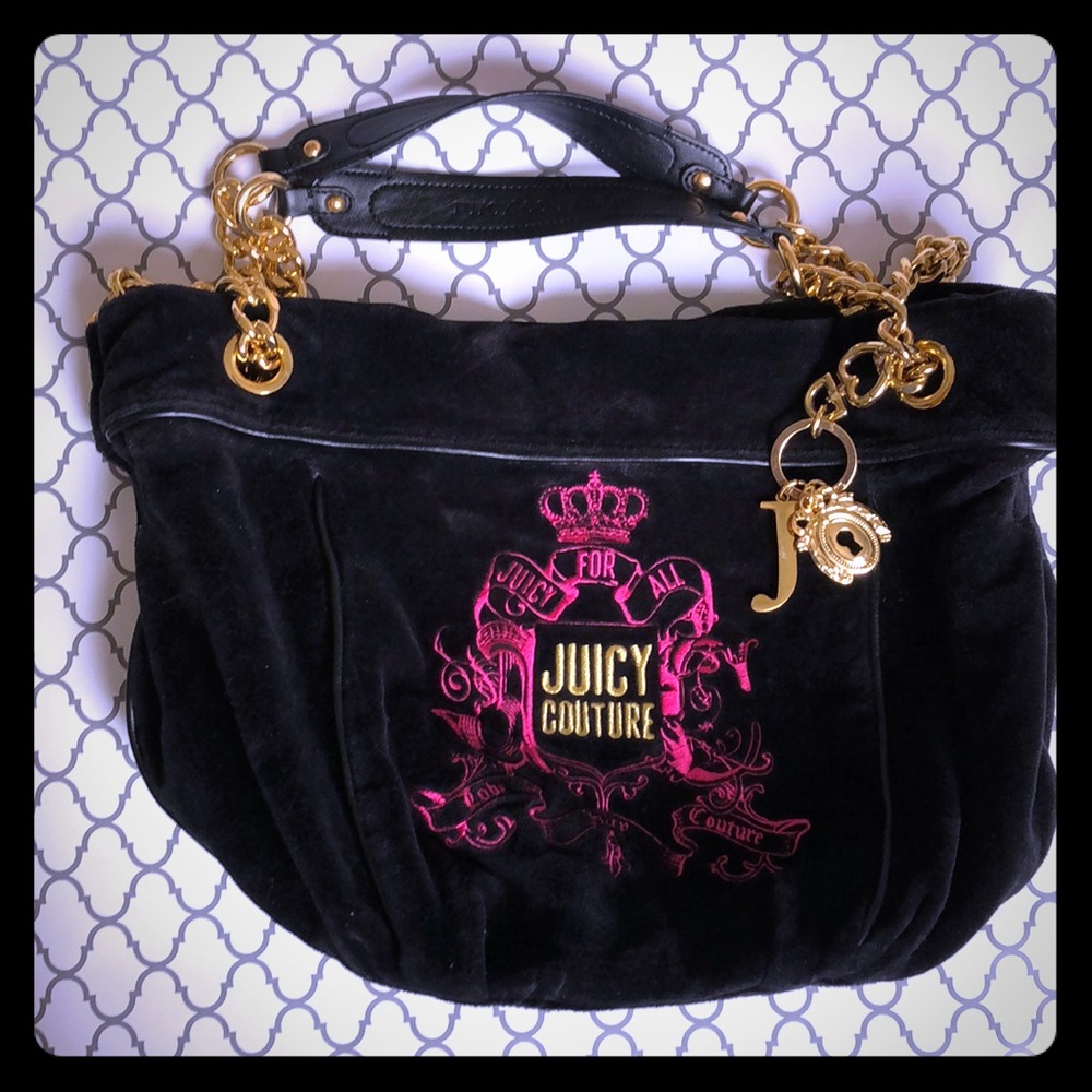 Juicy couture bag/purse with gold keychain